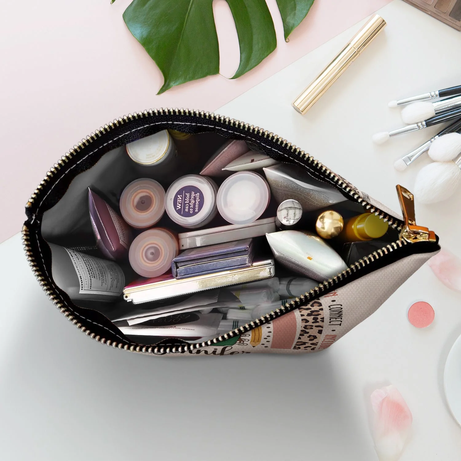 Teach Love Inspire - Gift For Teachers - Personalized Cosmetic Bag - Image 5