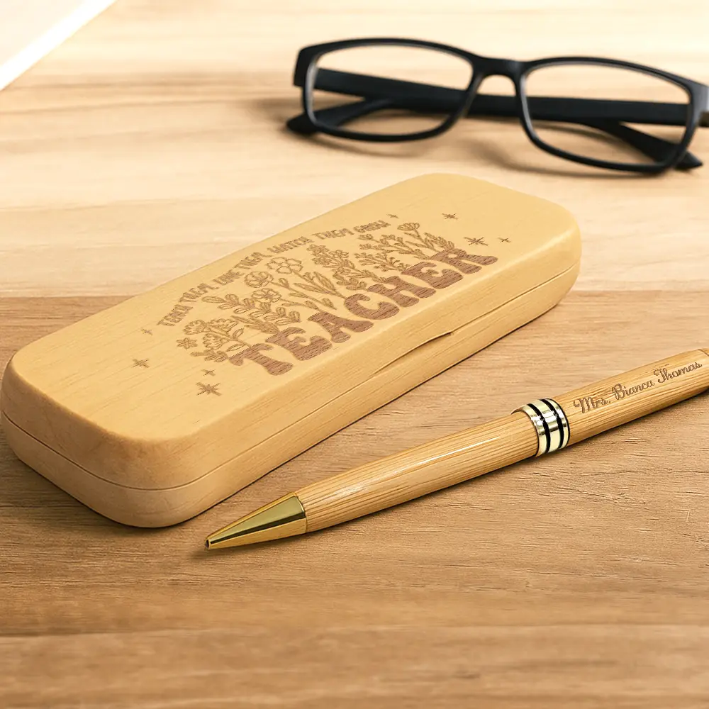 Teach Them Love Them - Personalized Wooden Pen Set - Image 2