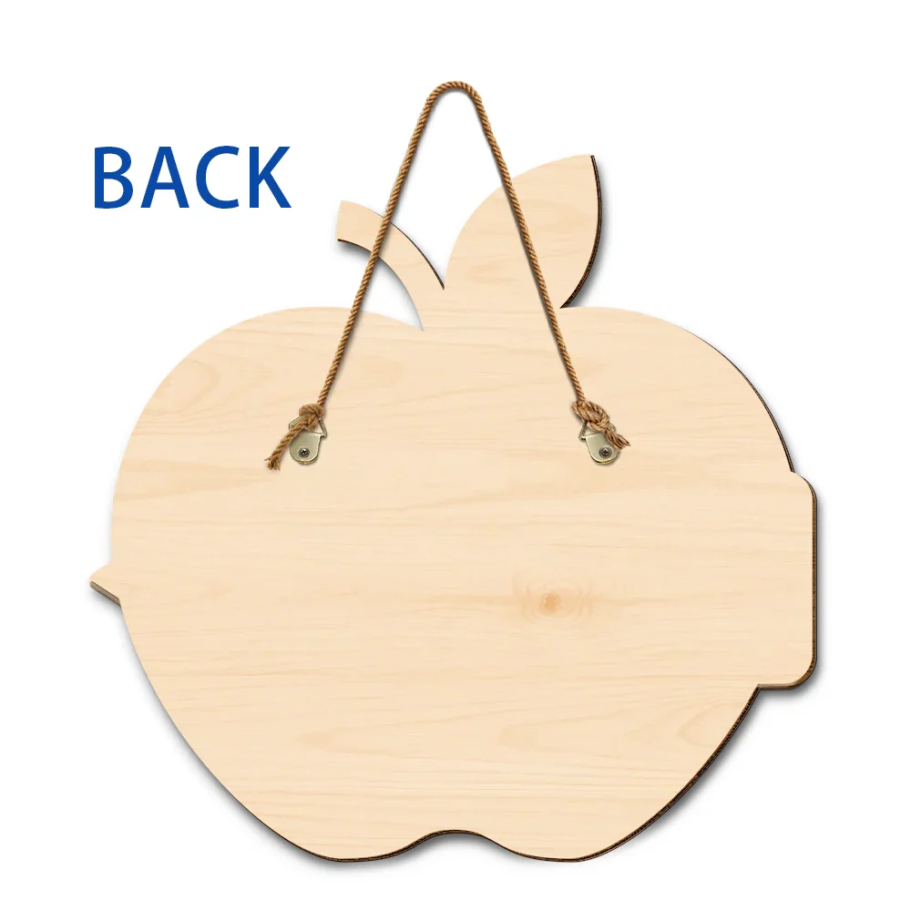 Teacher Apple Class Name - Personalized Custom Shaped Wood Sign - Image 6