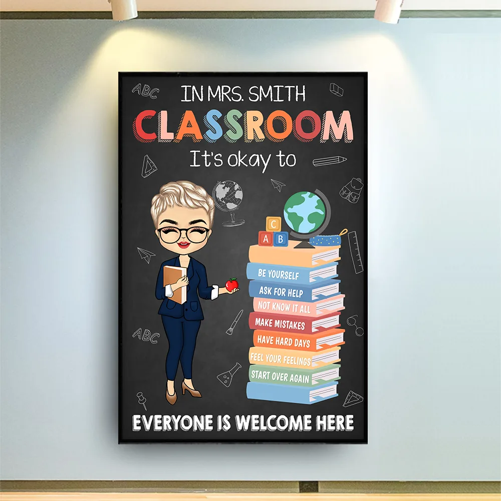 Teacher In This Classroom It's Okay To - Personalized Poster - Image 2