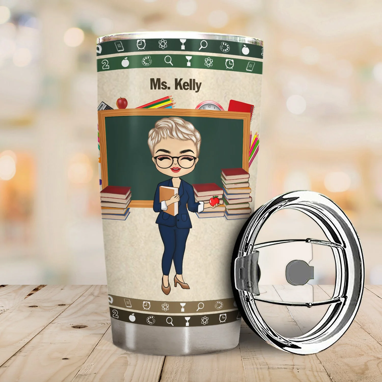 Teacher Nutrition Facts - Gift For Teacher - Personalized Tumbler - Image 2