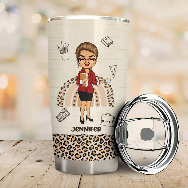 Teacher Of Tiny Human - Personalized Custom Tumbler - Image 2