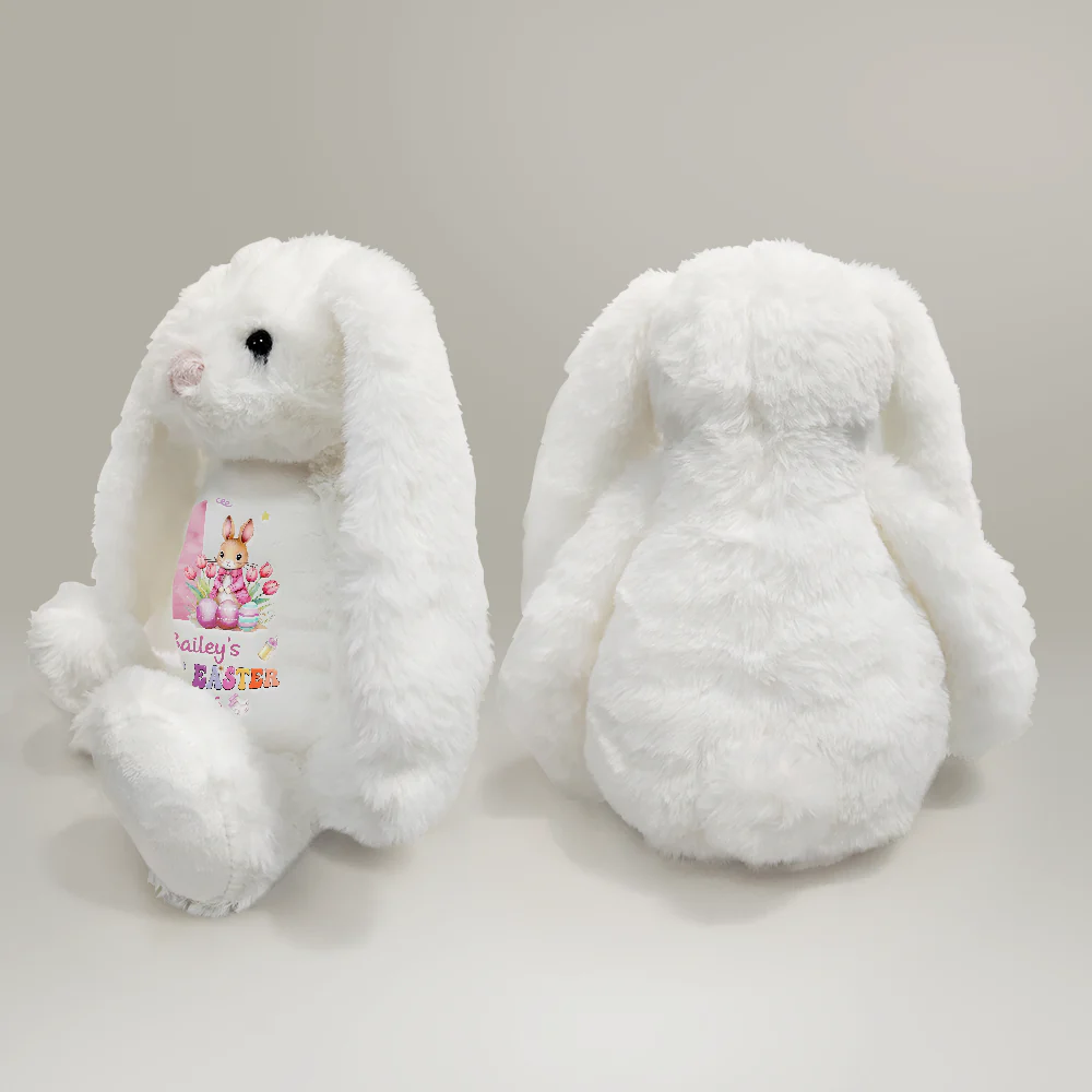 Text Pattern My First Easter - Personalized Soft Toy Bunny - Image 4