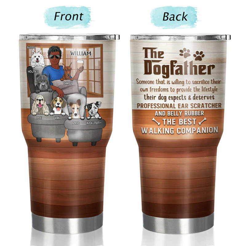 Thank You Best Dog Mom, Dad Ever - Mother, Father Gift - Personalized Custom 30 Oz Tumbler - Image 3