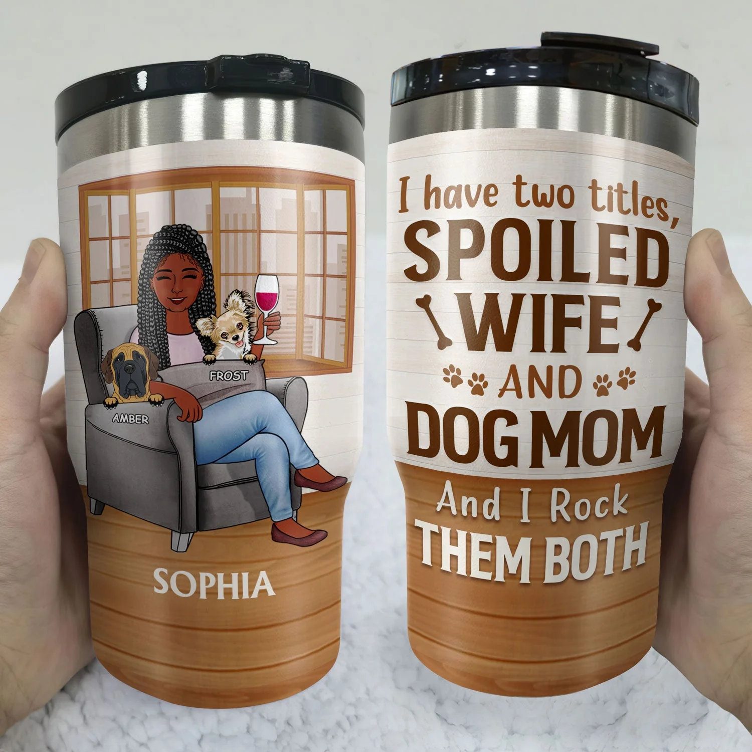 Thank You Best Dog Mom Ever - Mother Gift - Personalized Custom Triple 3 In 1 Can Cooler - Image 3