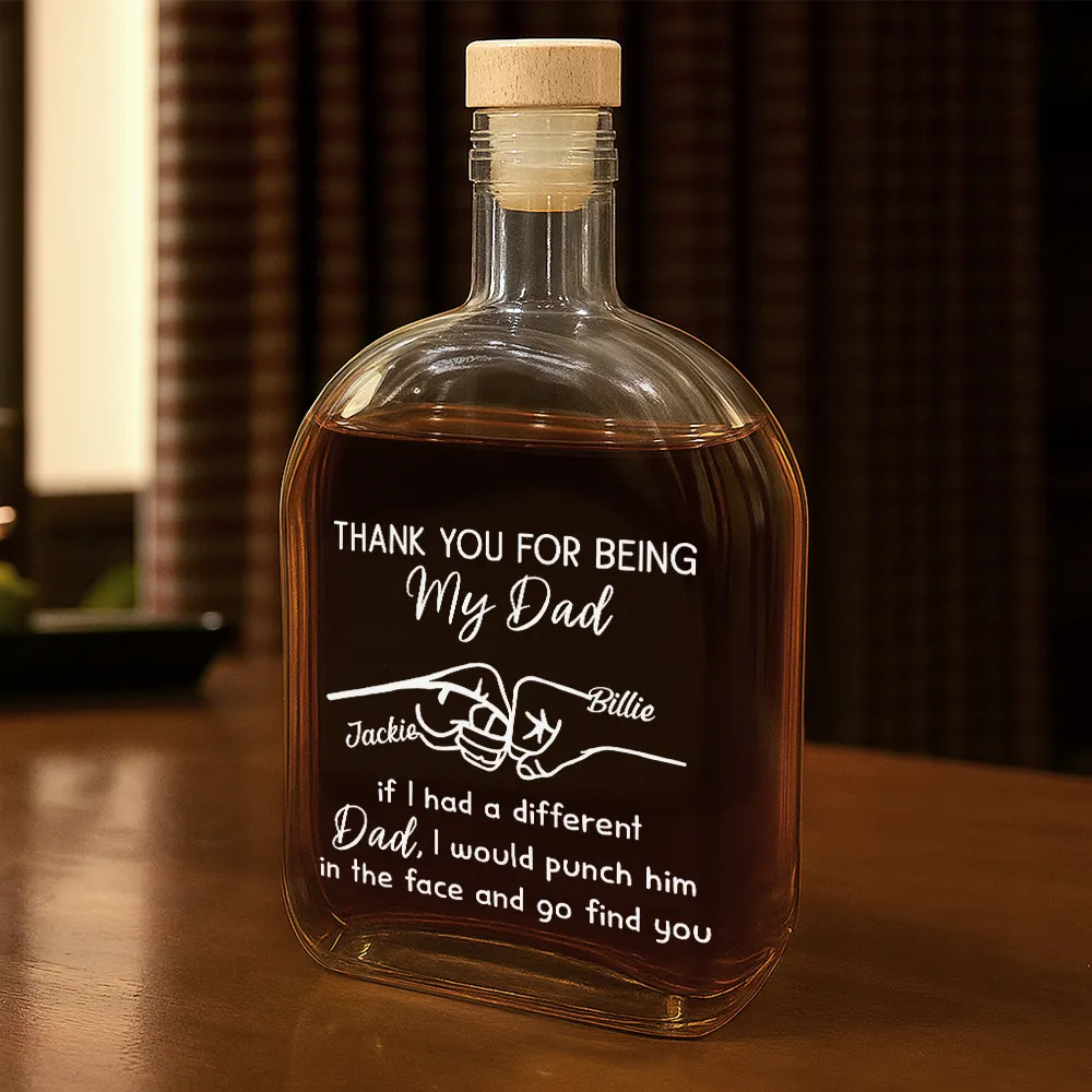 Thank You For Being My Brother - Personalized Whiskey Bottle - Image 2