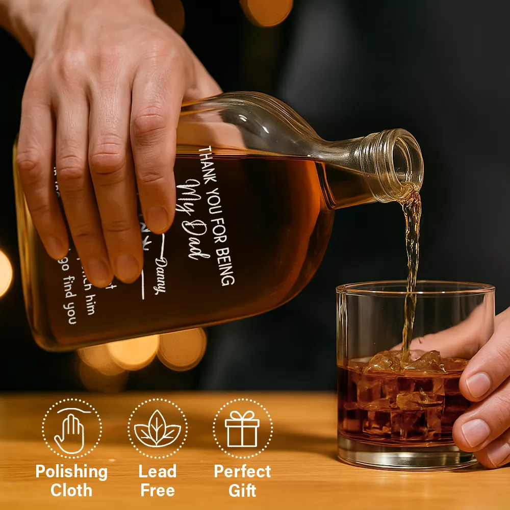 Thank You For Being My Brother - Personalized Whiskey Bottle - Image 6