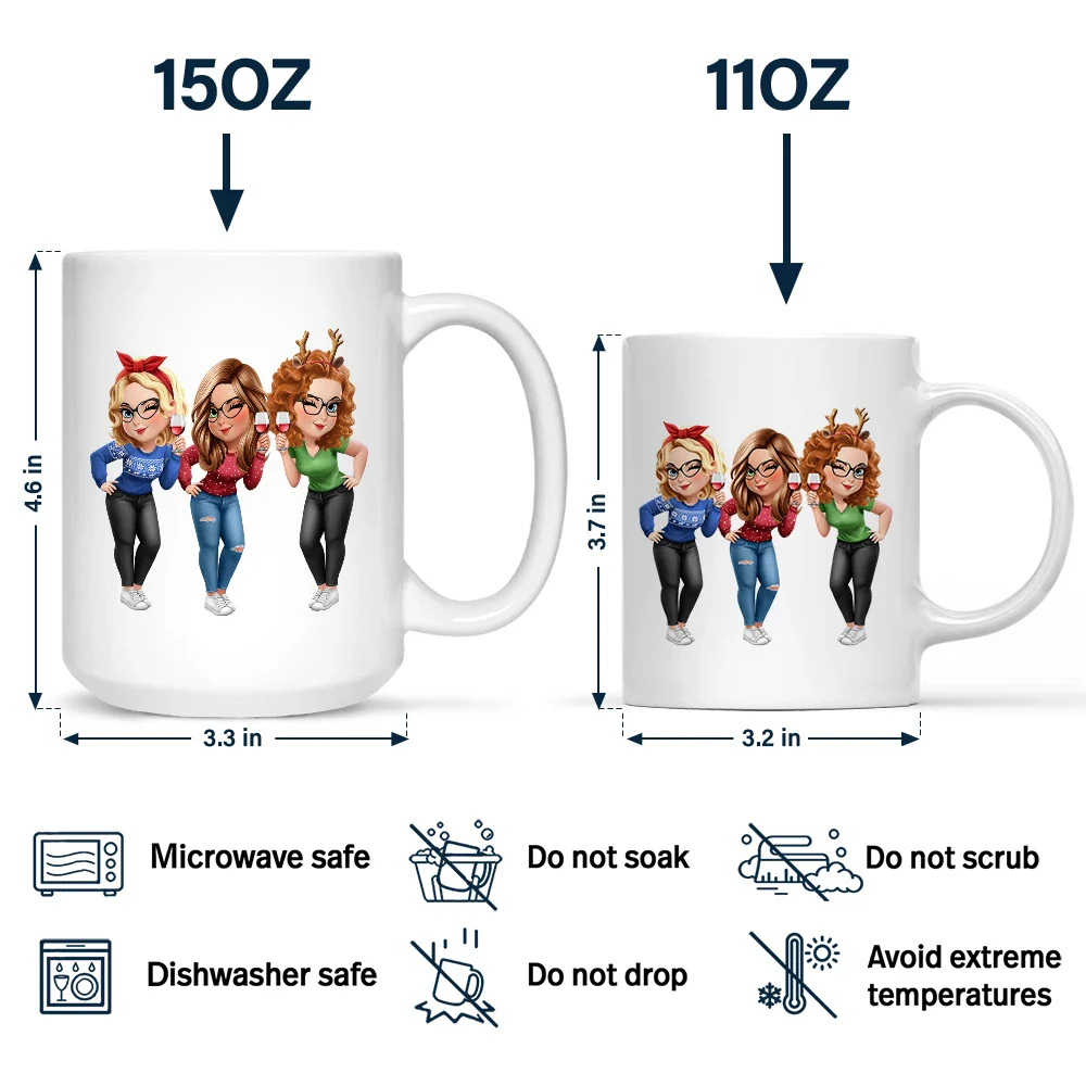 Thank You For Being My Unpaid Therapist Bestie Sibling - Personalized Mug - Image 4