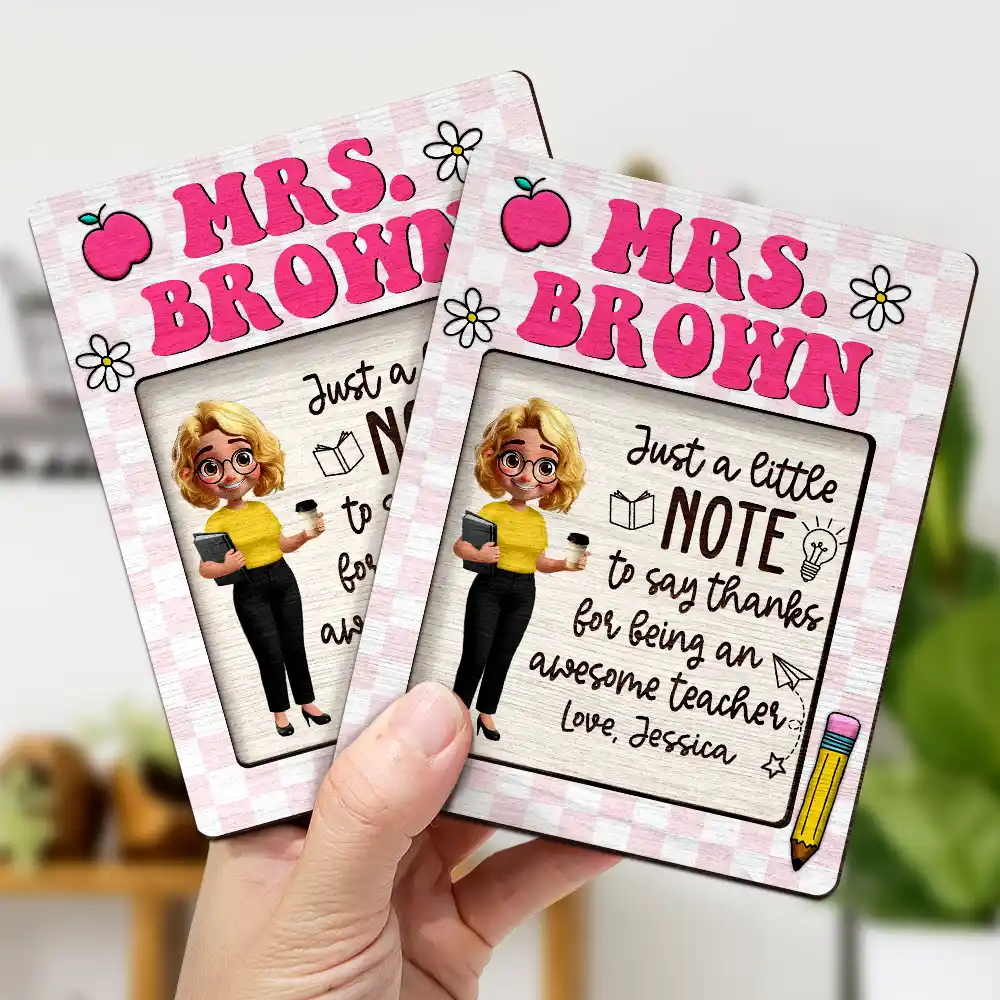 Thank You For Being Such An Important Part - Personalized Sticky Note Pad Holder - Image 2