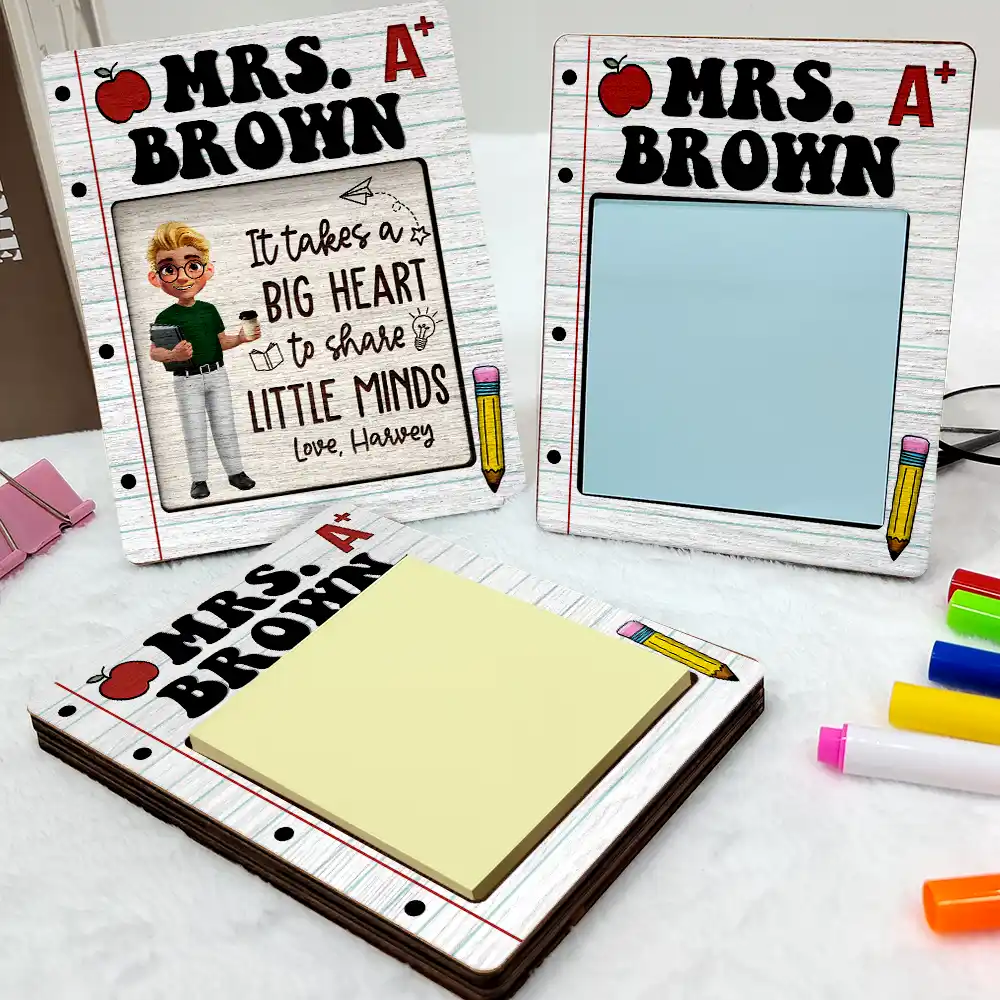 Thank You For Being Such An Important Part - Personalized Sticky Note Pad Holder - Image 3