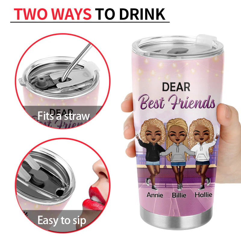 Thank You For Everything - Gift For Best Friends, Besties, BFFs - Personalized Custom Tumbler - Image 3