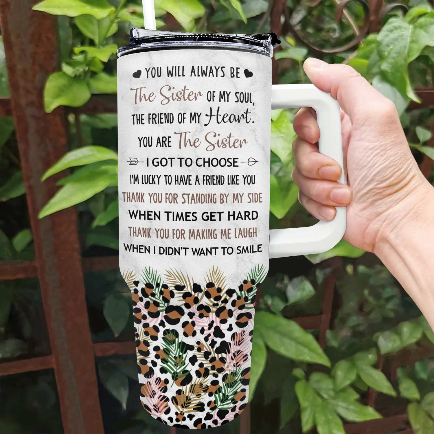 Thank You For Standing By Me - Loving, Birthday Gift For Best Friends, Bestie, BFF - Personalized 40oz Tumbler With Straw - Image 2