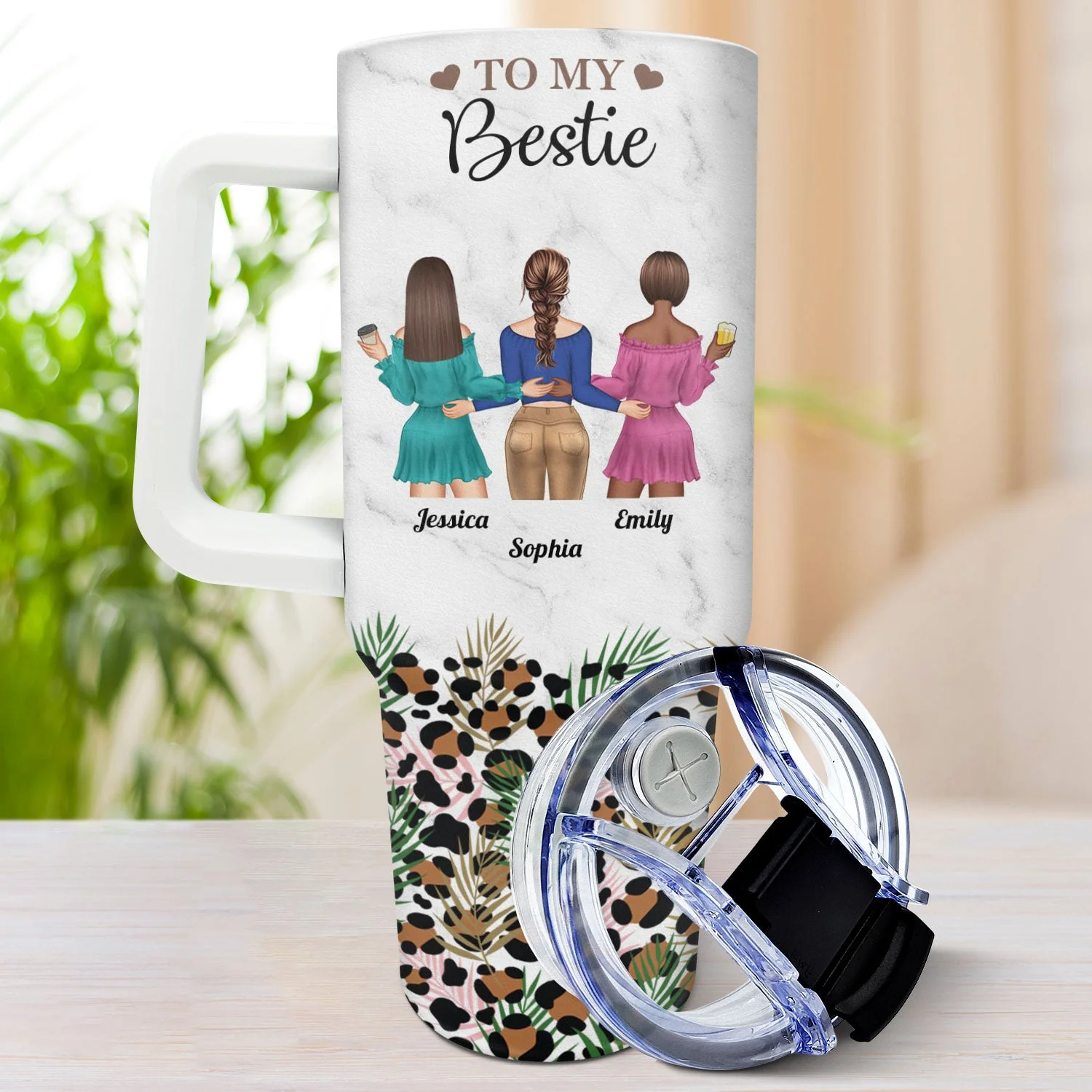 Thank You For Standing By Me - Loving, Birthday Gift For Best Friends, Bestie, BFF - Personalized 40oz Tumbler With Straw - Image 3