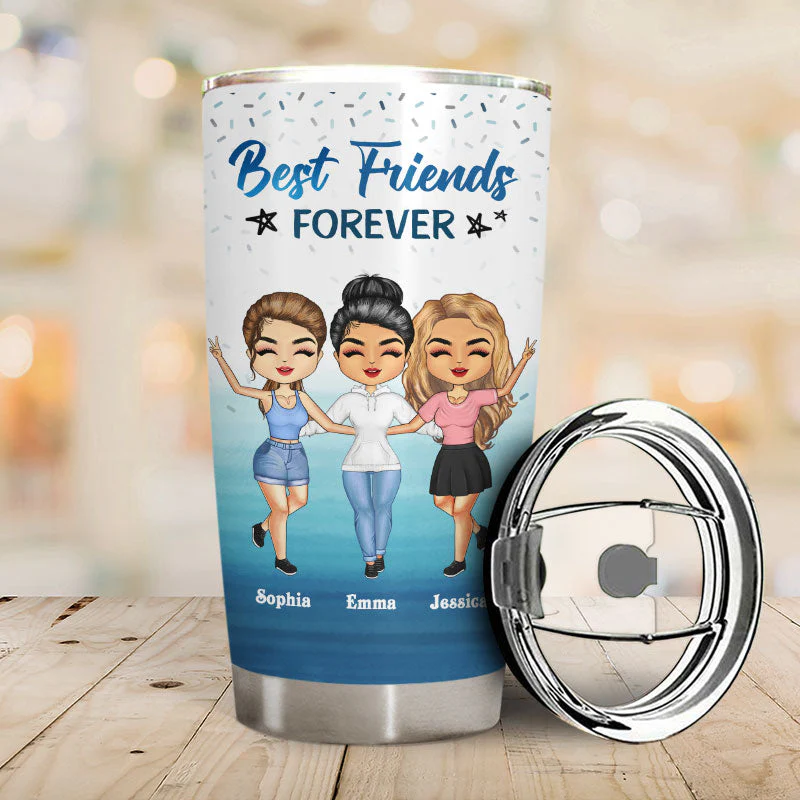 Thank You For Standing By My Side Best Friends - Bestie BFF Gift - Personalized Custom Tumbler - Image 2