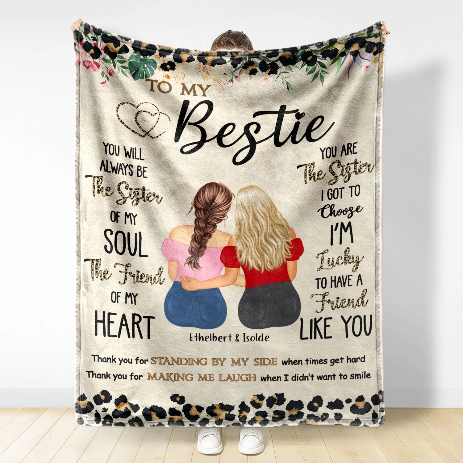 Thank You For Standing By My Side - Birthday Gift For Besties, BFF Best Friends, Sisters - Personalized Fleece Blanket - Image 3