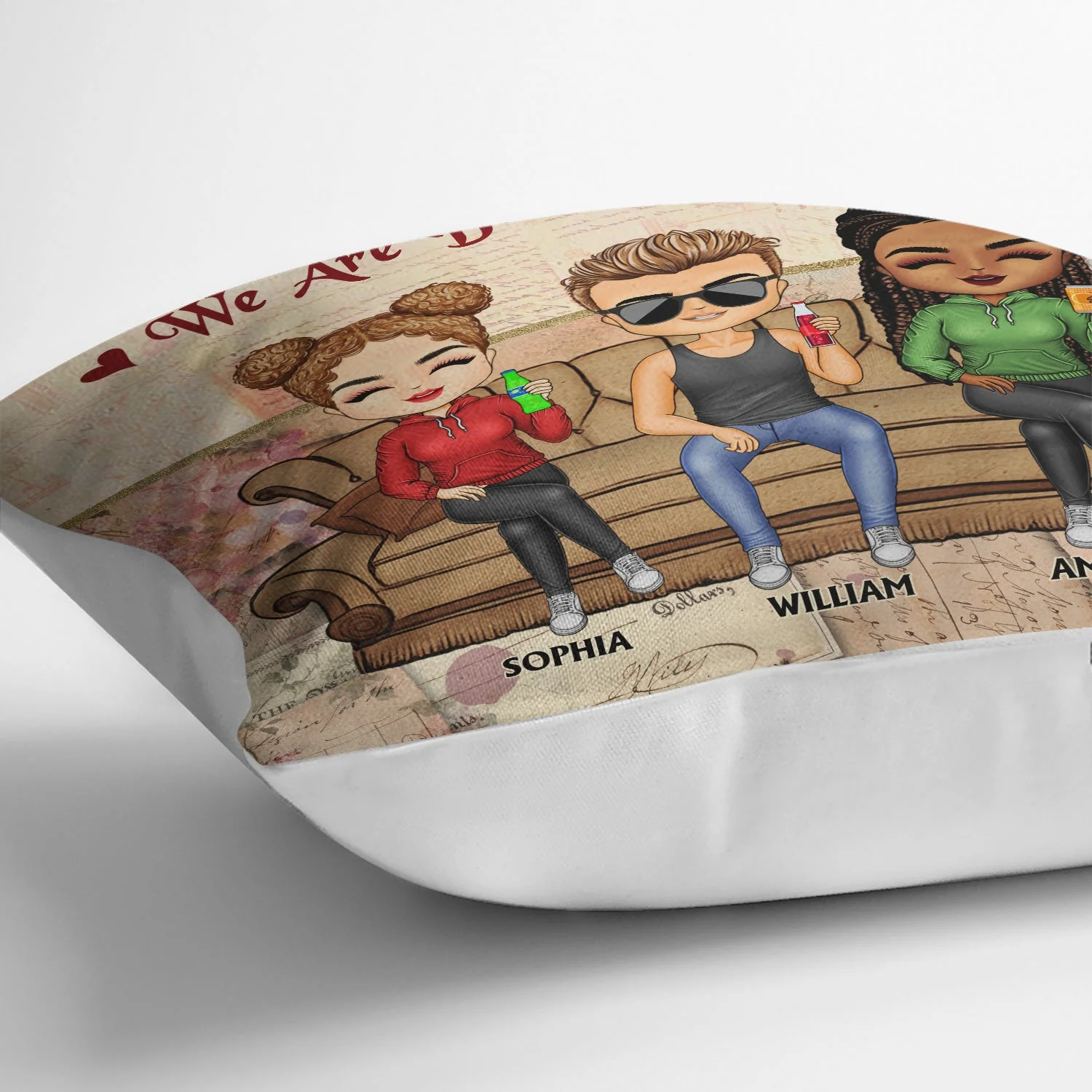 Thank You For The Laughter And For All The Funny Times Best Friends Besties Sisters Brothers Siblings Family - Housewarming Gifts - Personalized Custom Pillow - Image 3