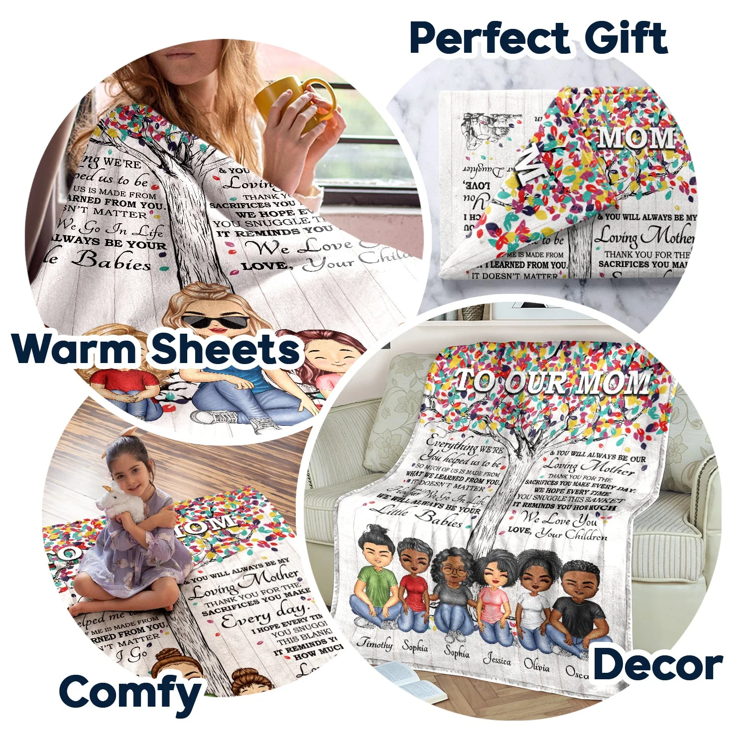 Thank You For The Sacrifices You Make Every Day - Birthday, Loving Gift For Mom, Mother, Grandma, Grandmother - Personalized Custom Fleece Blanket - Image 5