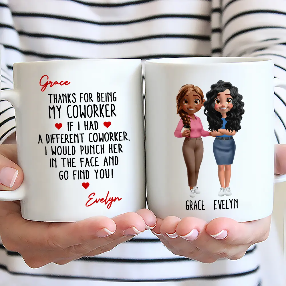 Thanks For Being My Favorite Coworker - Personalized Mug - Image 2