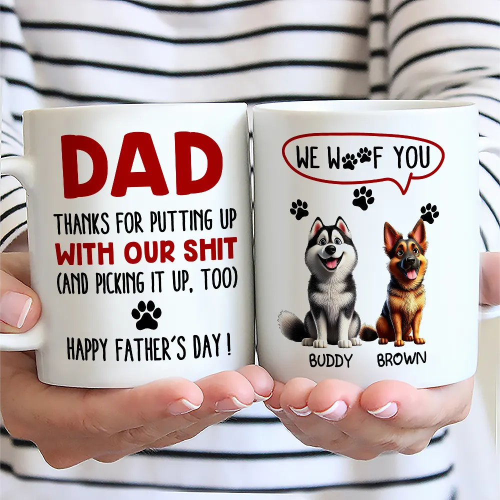 Thanks For Picking Up My Poop - 3D Inflated Effect Printed, Personalized Mug - Image 2