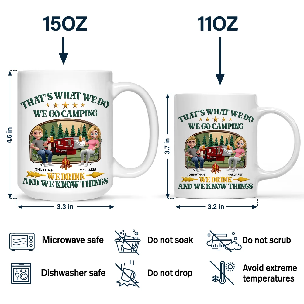 That's What I Do I Go Camping I Drink - Personalized Mug - Personalized Mug - Image 4