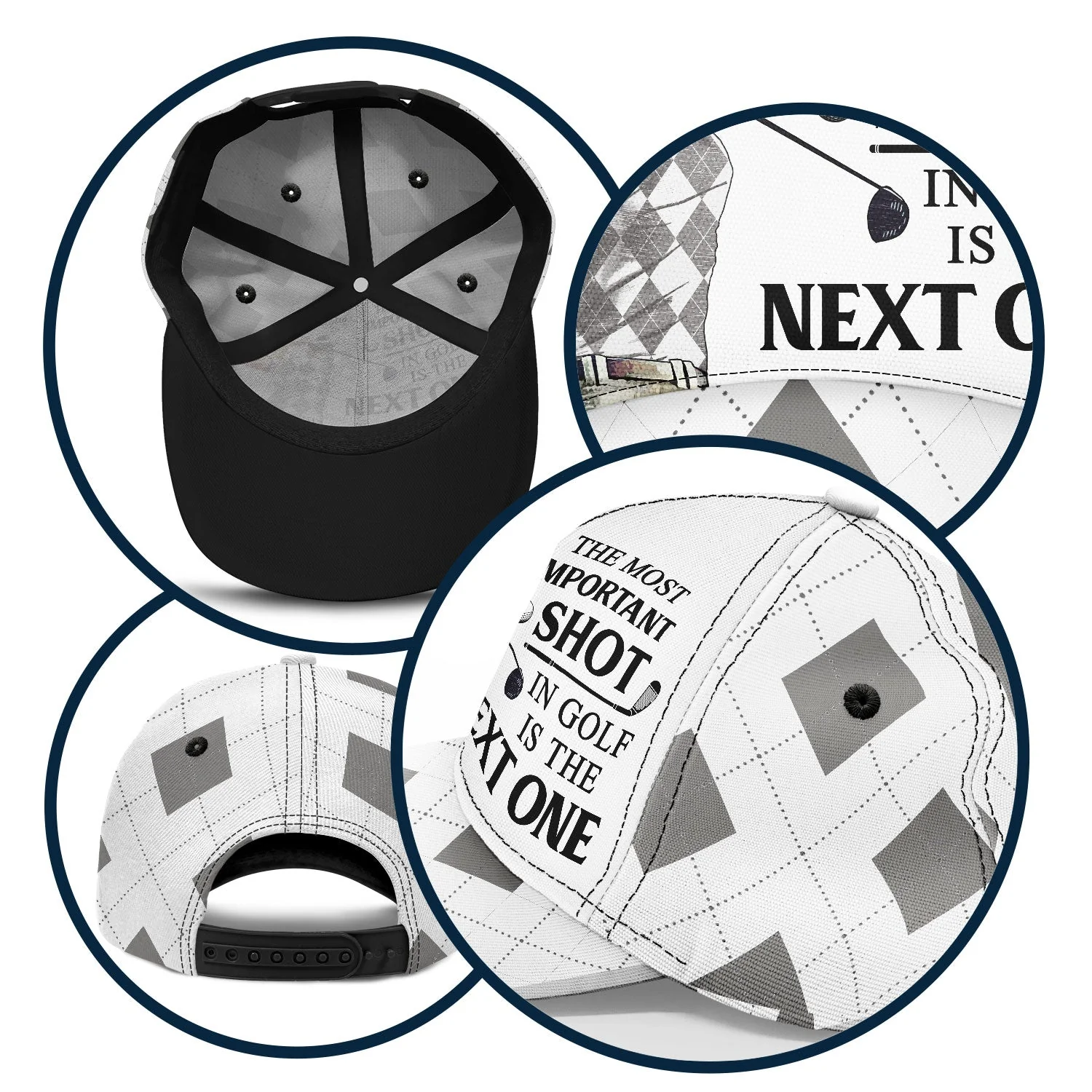 That's What I Do I Play Golf & I Know Things - Gift For Golfer - Personalized Classic Cap - Image 5