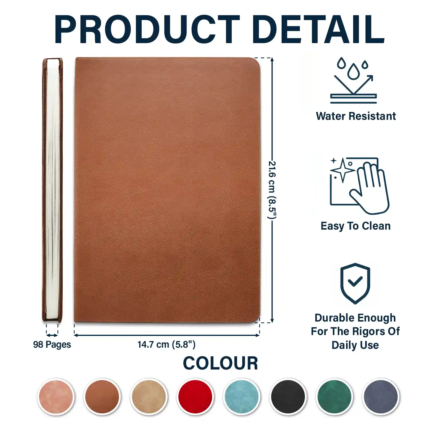 The Adventure Book Couple Camping - Personalized Leather Journal - Image 5