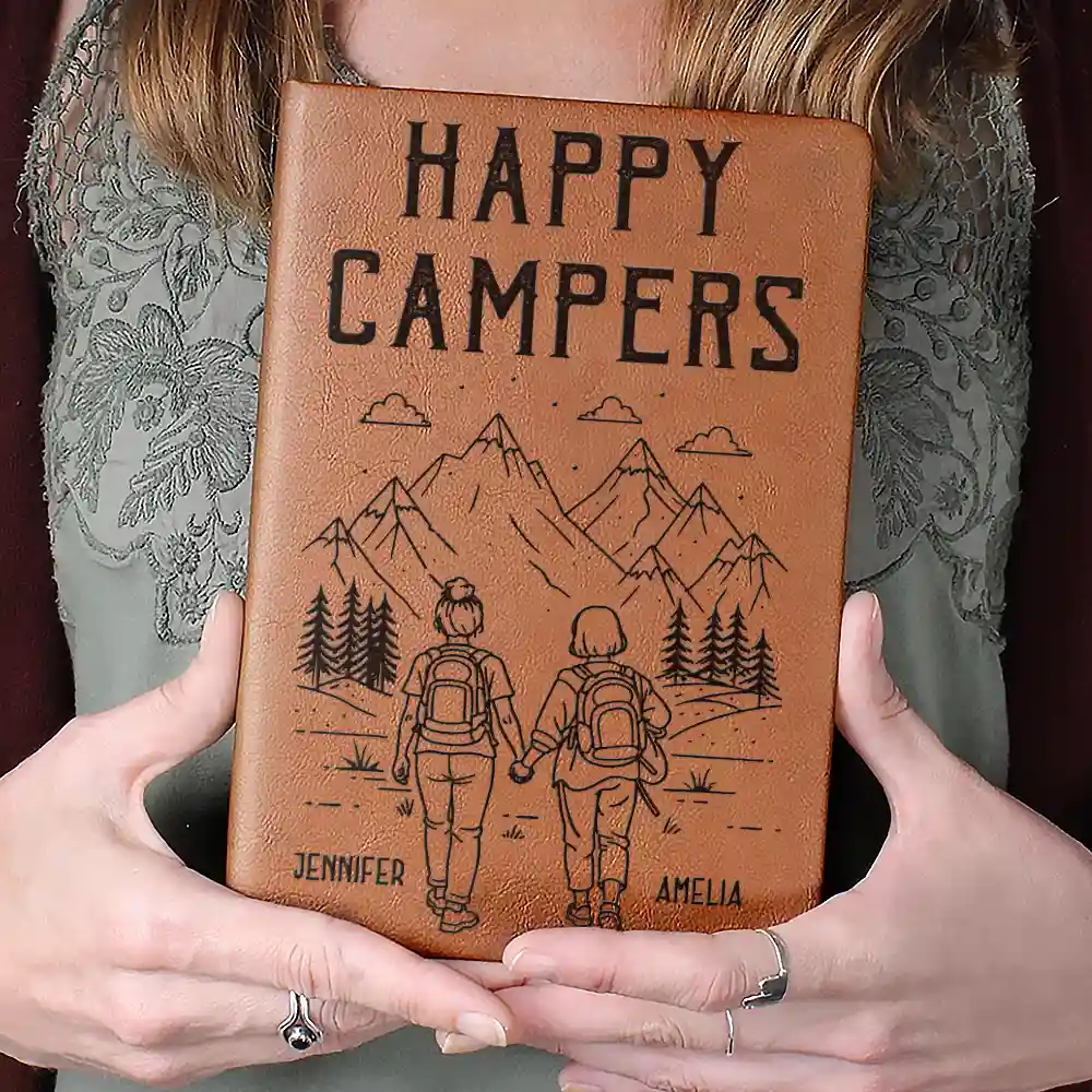 The Adventure Book Of Happy Couple - Personalized Leather Journal - Image 4