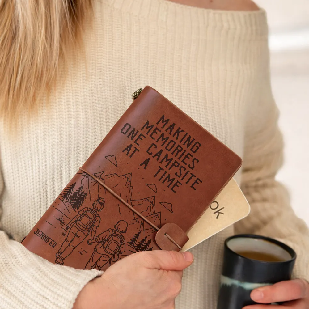 The Adventure Book Of Happy Couple - Personalized Leather Vintage Journal - Image 2