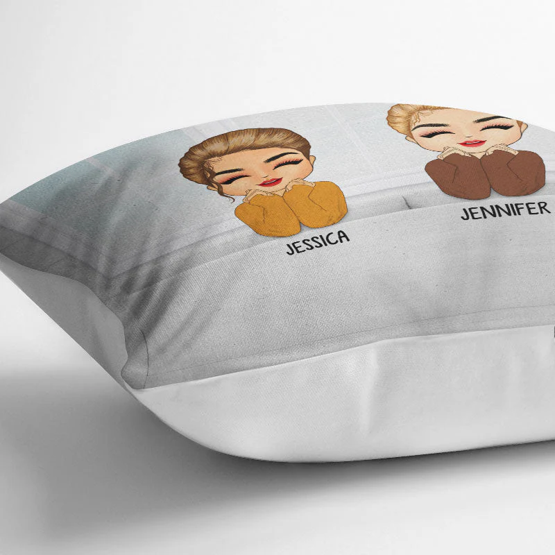 The Bad Influence - Gift For Besties, Best Friends, BFFs - Personalized Custom Pillow - Image 3