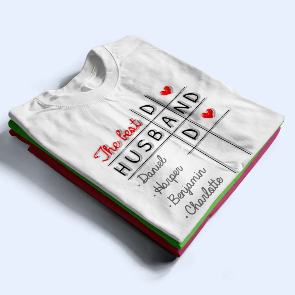 The Best D Husband Dad Funny Kid Name Word Game - Personalized T Shirt - Image 3
