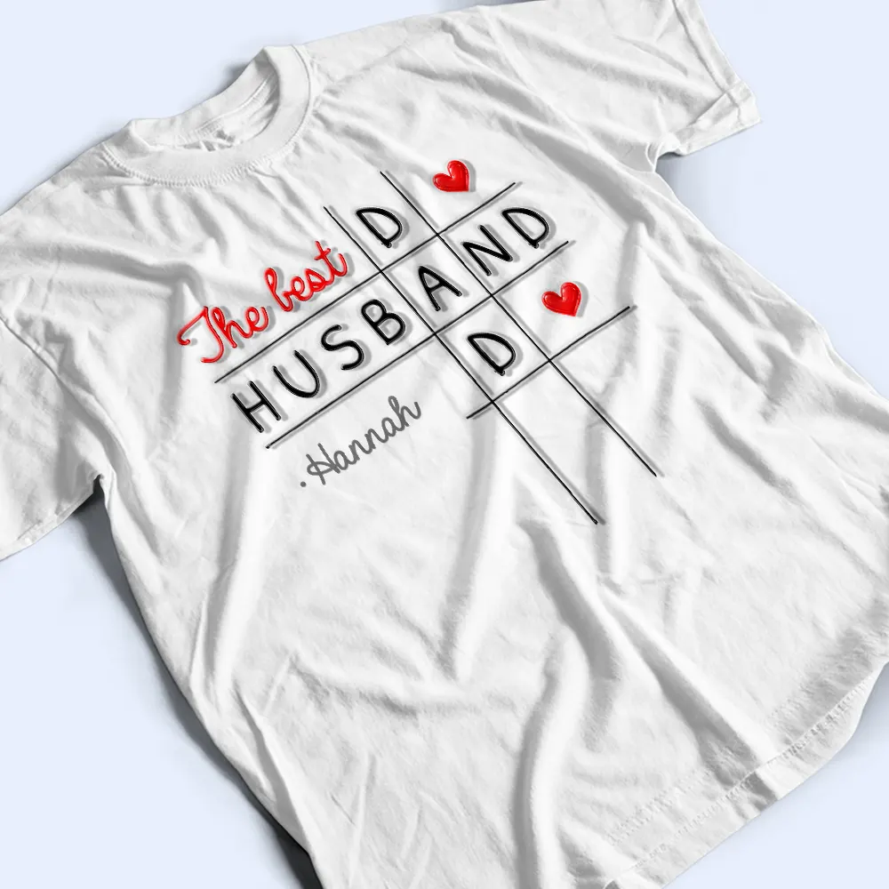 The Best D Husband Dad Funny Kid Name Word Game - Personalized T Shirt - Image 5