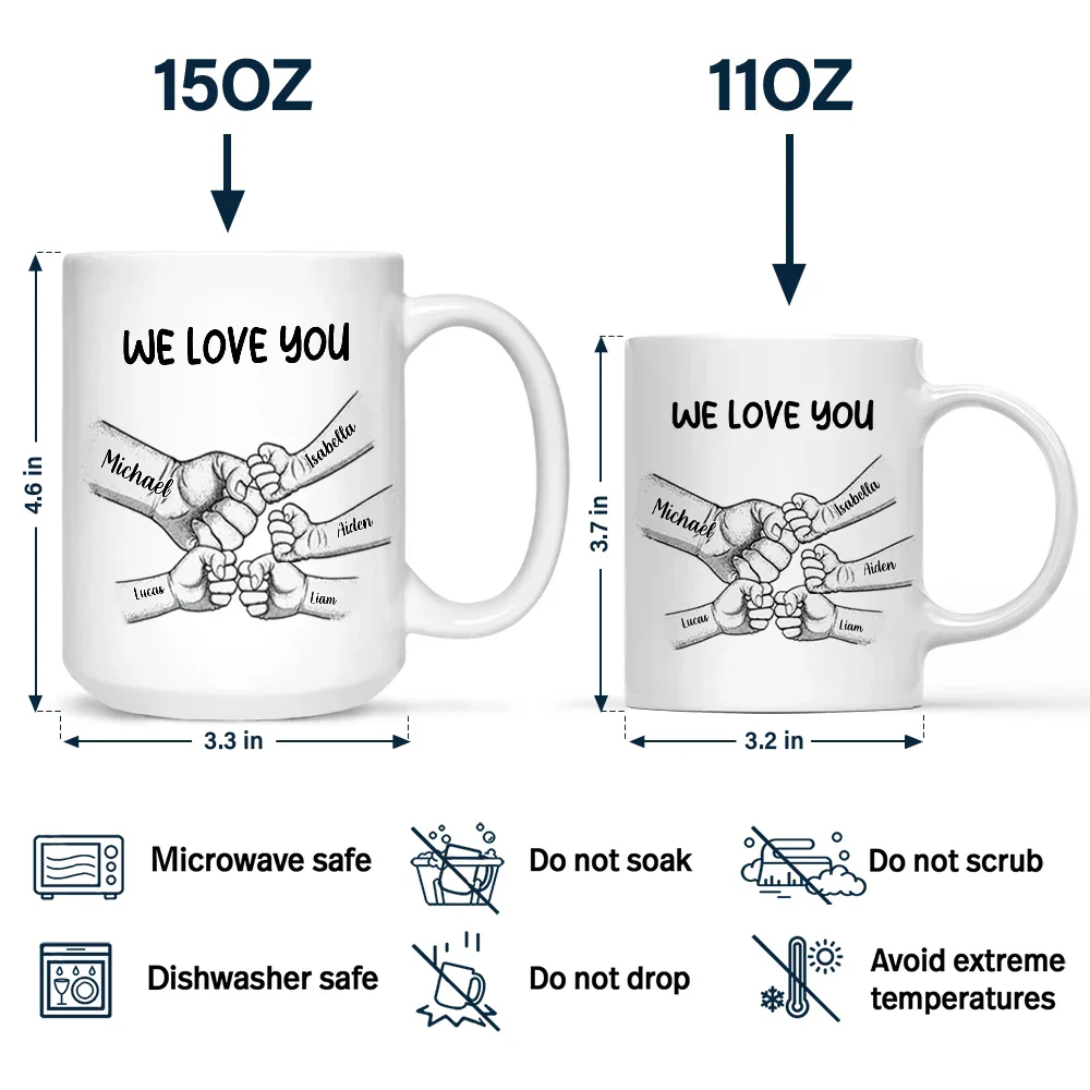 The Best Dad The Man The Myth - Personalized Mug - Image 4