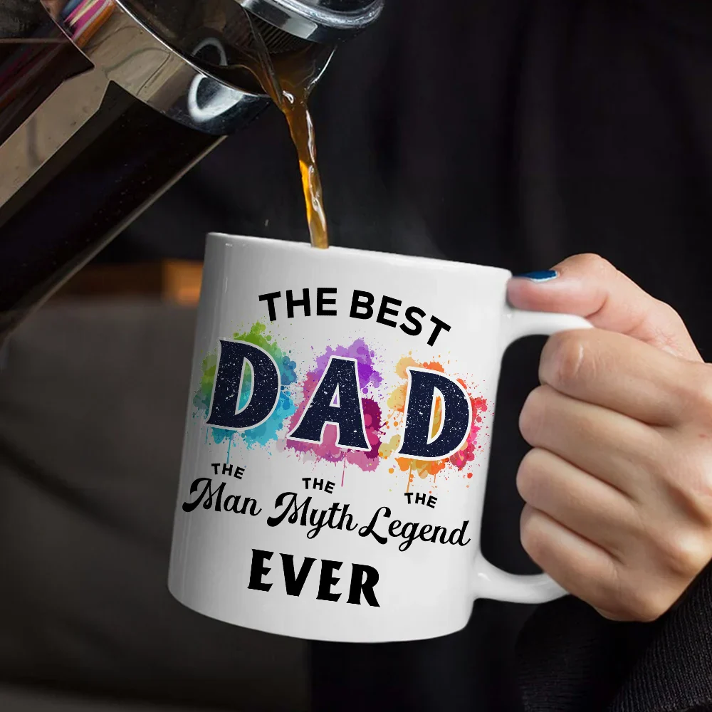The Best Dad The Man The Myth - Personalized Mug - Image 5
