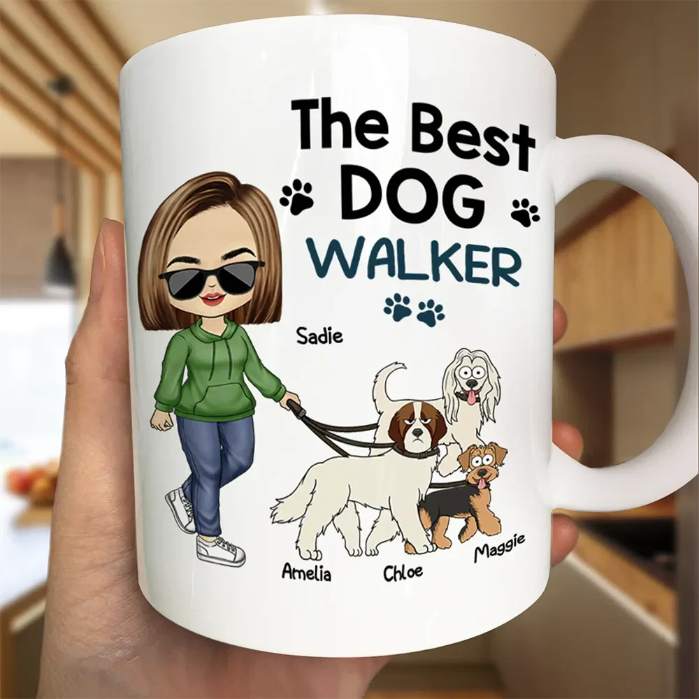The Best Dog Walker - Personalized Mug - Image 3
