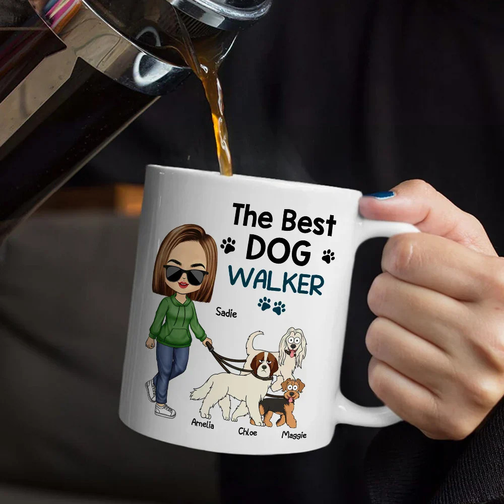 The Best Dog Walker - Personalized Mug - Image 5
