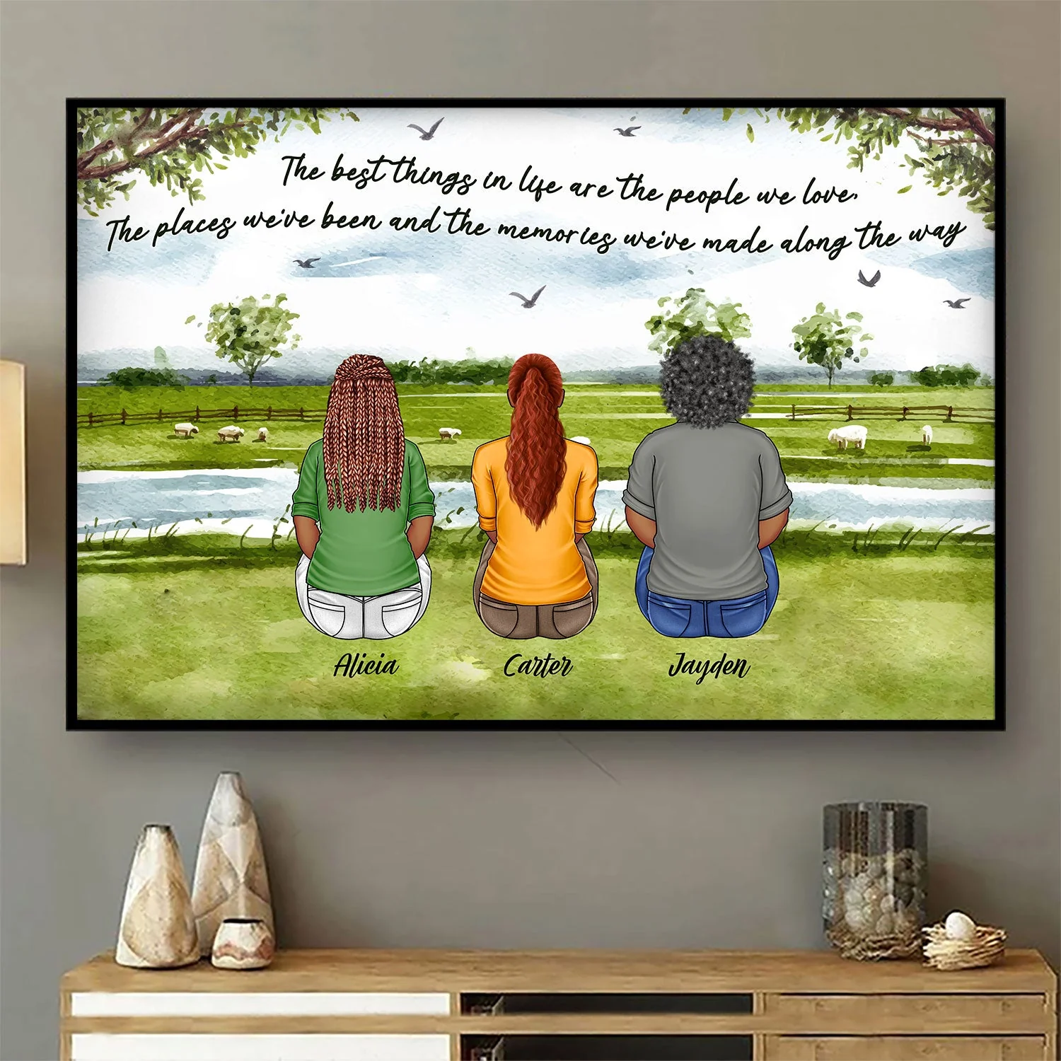 The Best Things In Life Are The People We Love - Family Gift - Personalized Poster - Image 2
