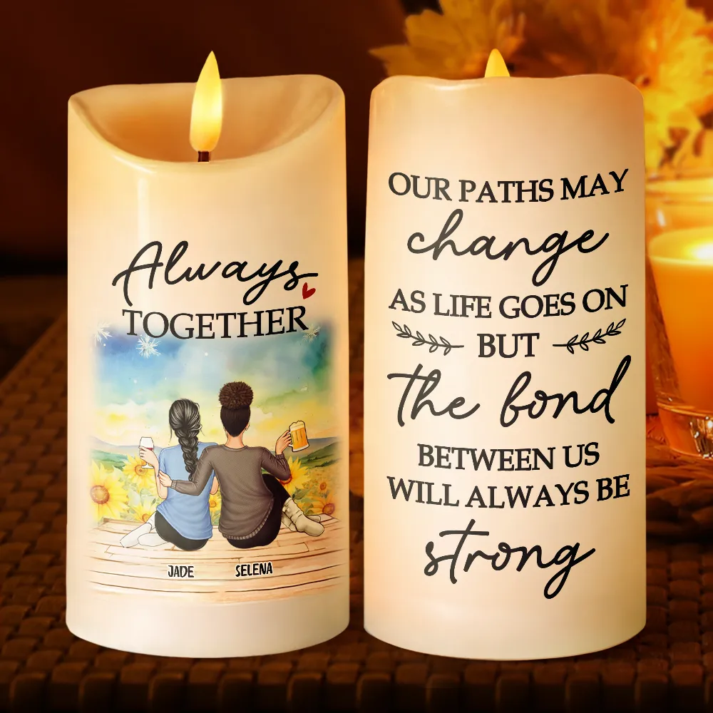 The Bond Between Us Will Always Be Strong - Personalized Flameless LED Candle - Image 2