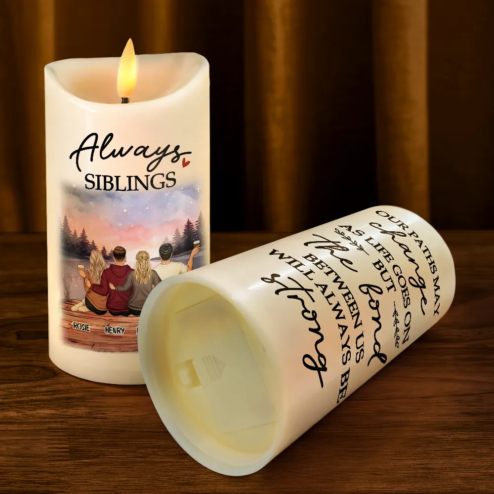 The Bond Between Us Will Always Be Strong - Personalized Flameless LED Candle - Image 4