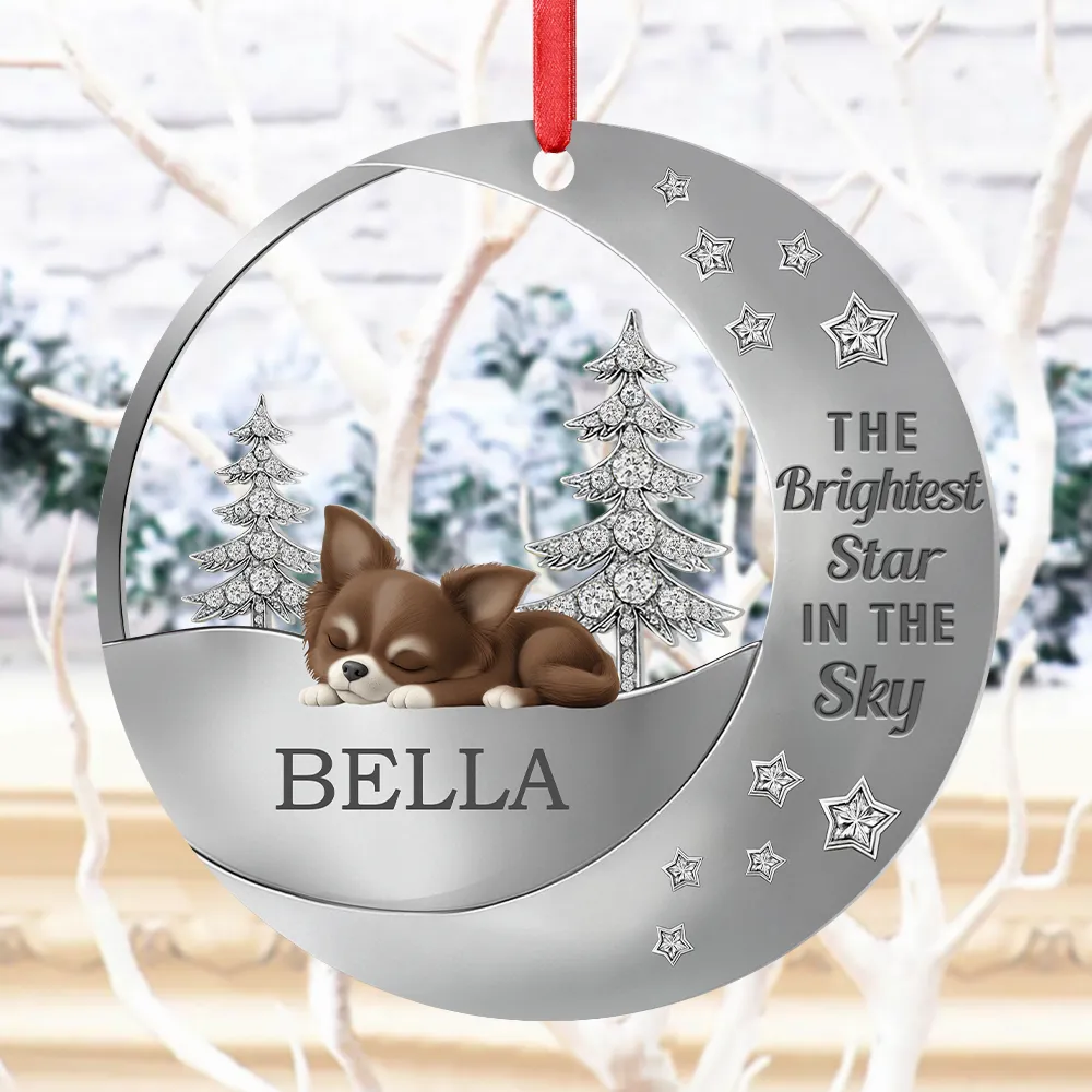 The Brightest Star In The Sky - Personalized Metal Ornament - Image 4