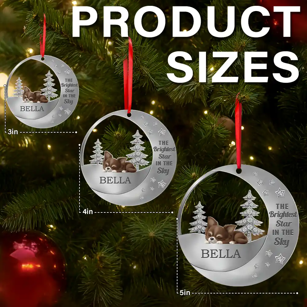 The Brightest Star In The Sky - Personalized Metal Ornament - Image 6