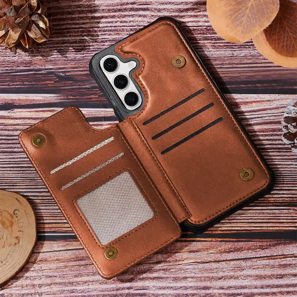 The Campsite Is Calling - Personalized Leather Flip Wallet Phone Case - Image 6