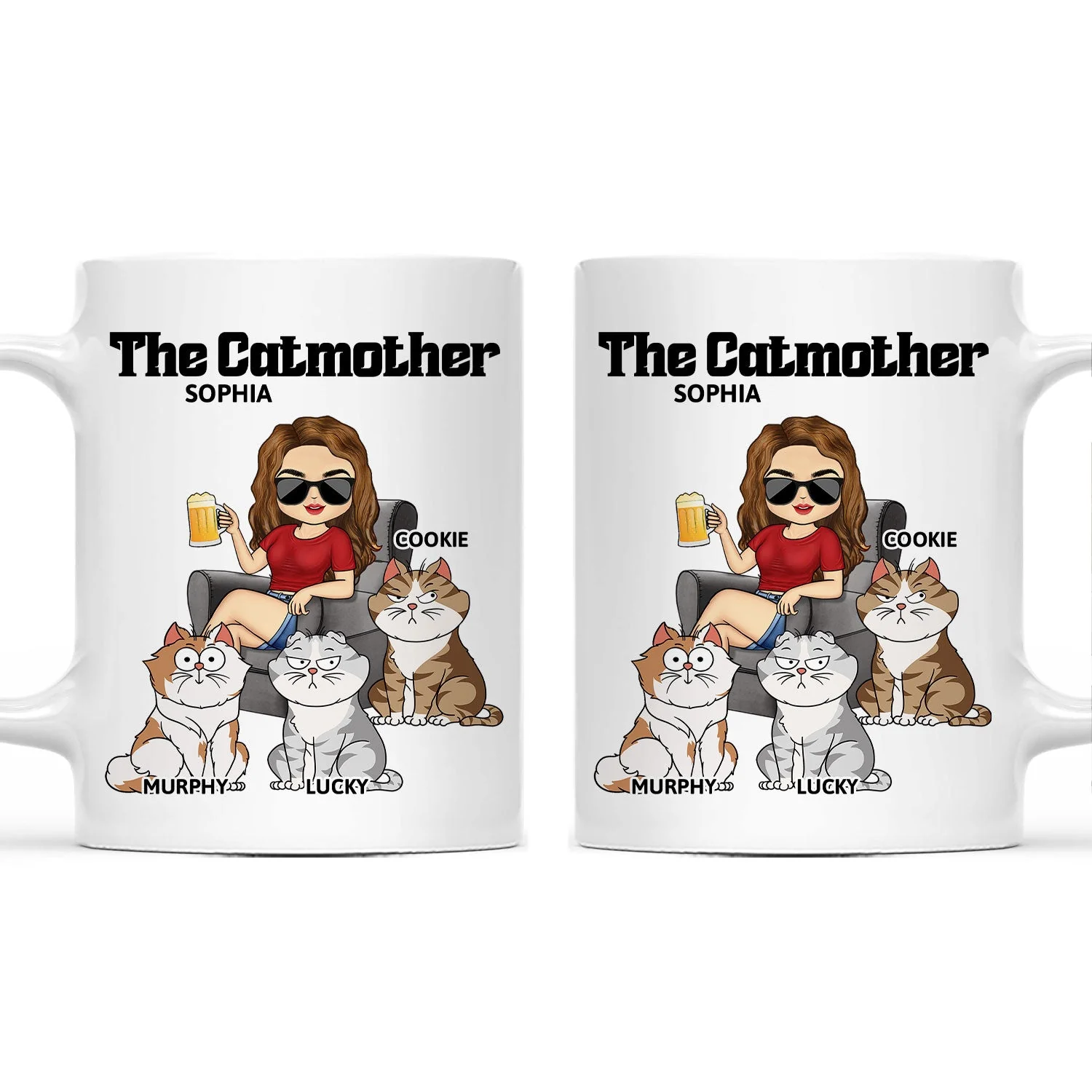 The Cat Mother - Birthday, Loving Gift For Cat Moms, Cat Lovers - Personalized Mug - Image 2