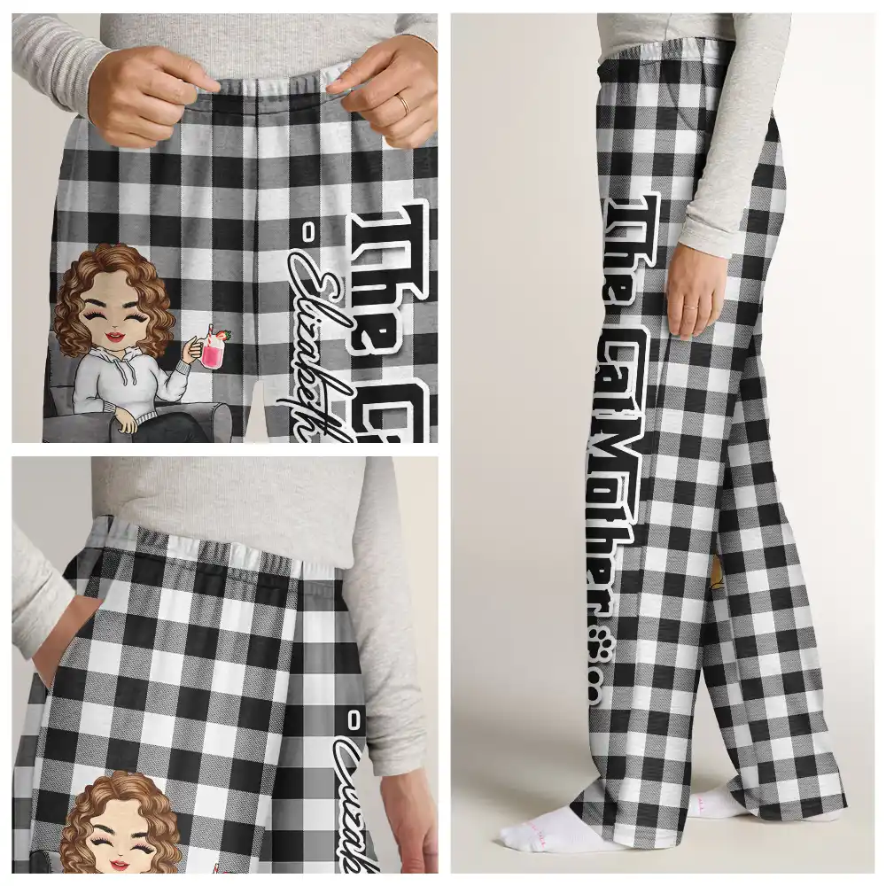 The Cat Mother - Personalized Pajama Pants - Image 7