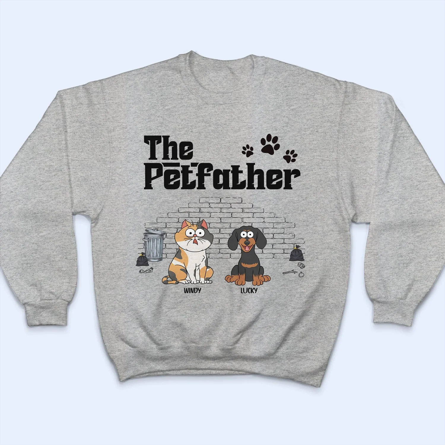 The Catfather The Dogfather - Gift For Pet Lovers - Personalized T Shirt - Image 5