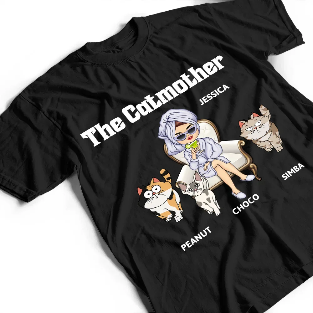The Catmother Cool Outfit For Cat Lady - Personalized T Shirt - Image 3