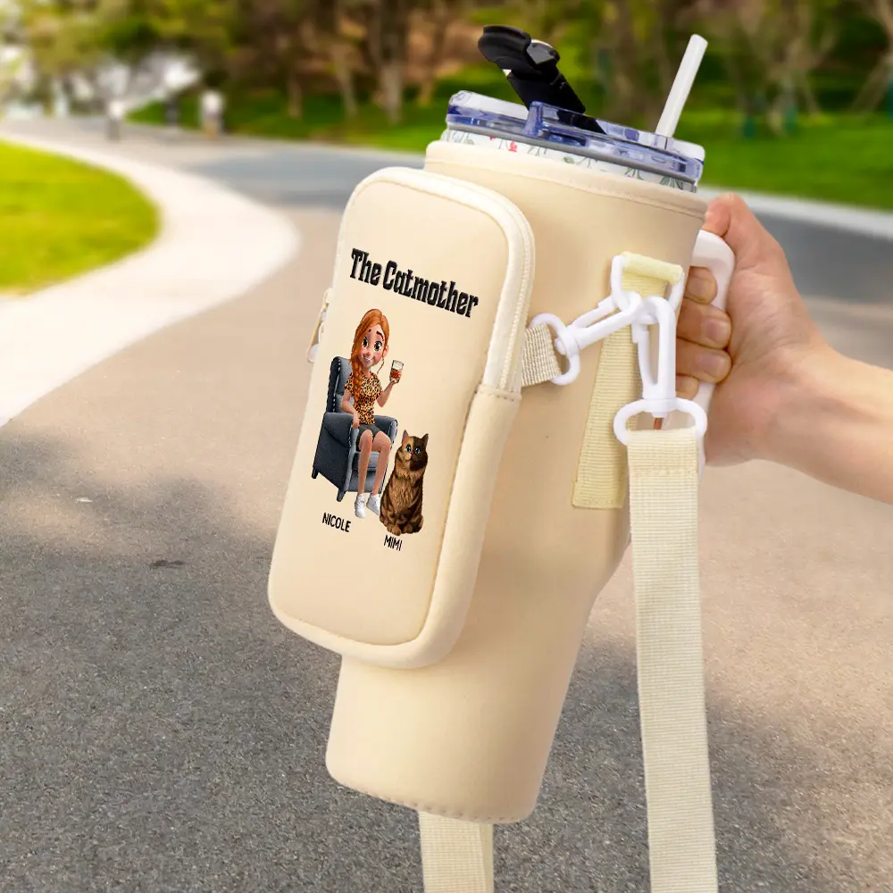 The Catmother - Personalized Bottle Carrier Bag - Image 2