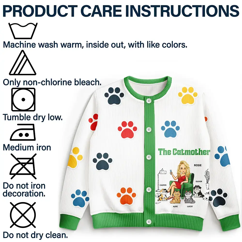 The Catmother - Personalized Cardigan - Image 6