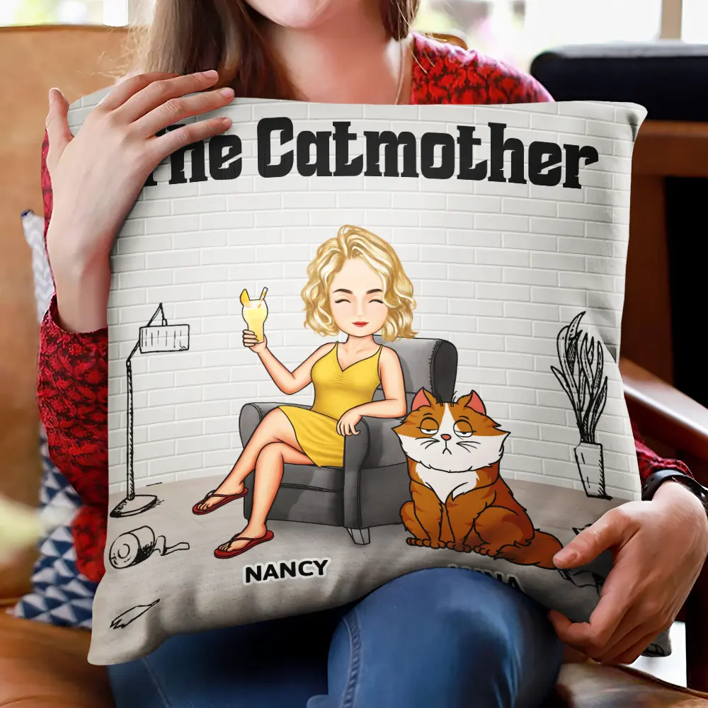 The Catmother - Personalized Pillow - Image 2