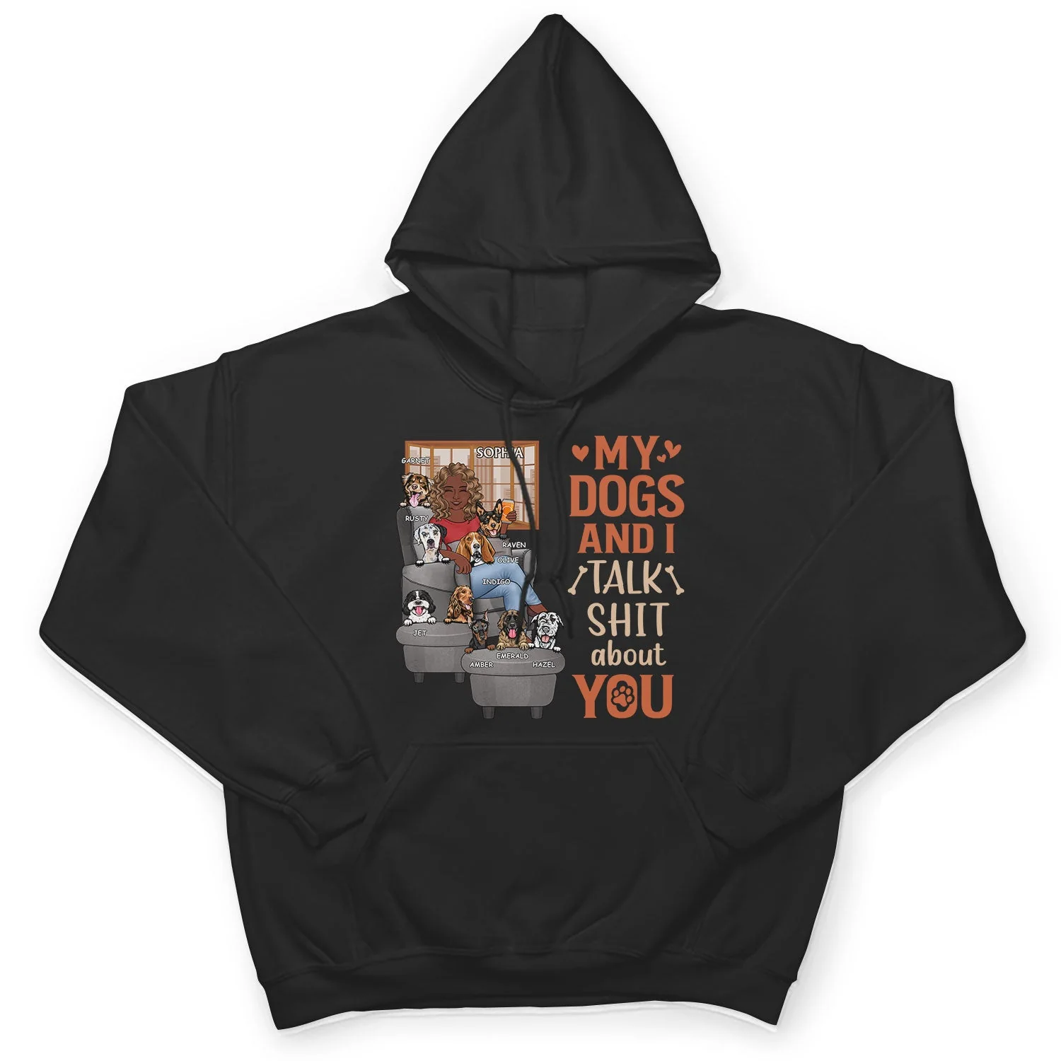 The Crazy Dog Lady Best Dog Mom Ever - Dog Lovers Gift - Personalized Custom T Shirt - Image 4