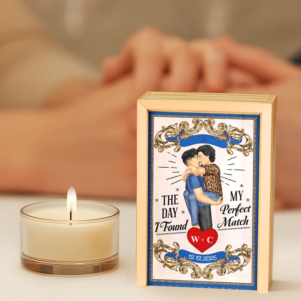 The Day I Found My Perfect Match - Personalized Wooden Matchbox - Image 5